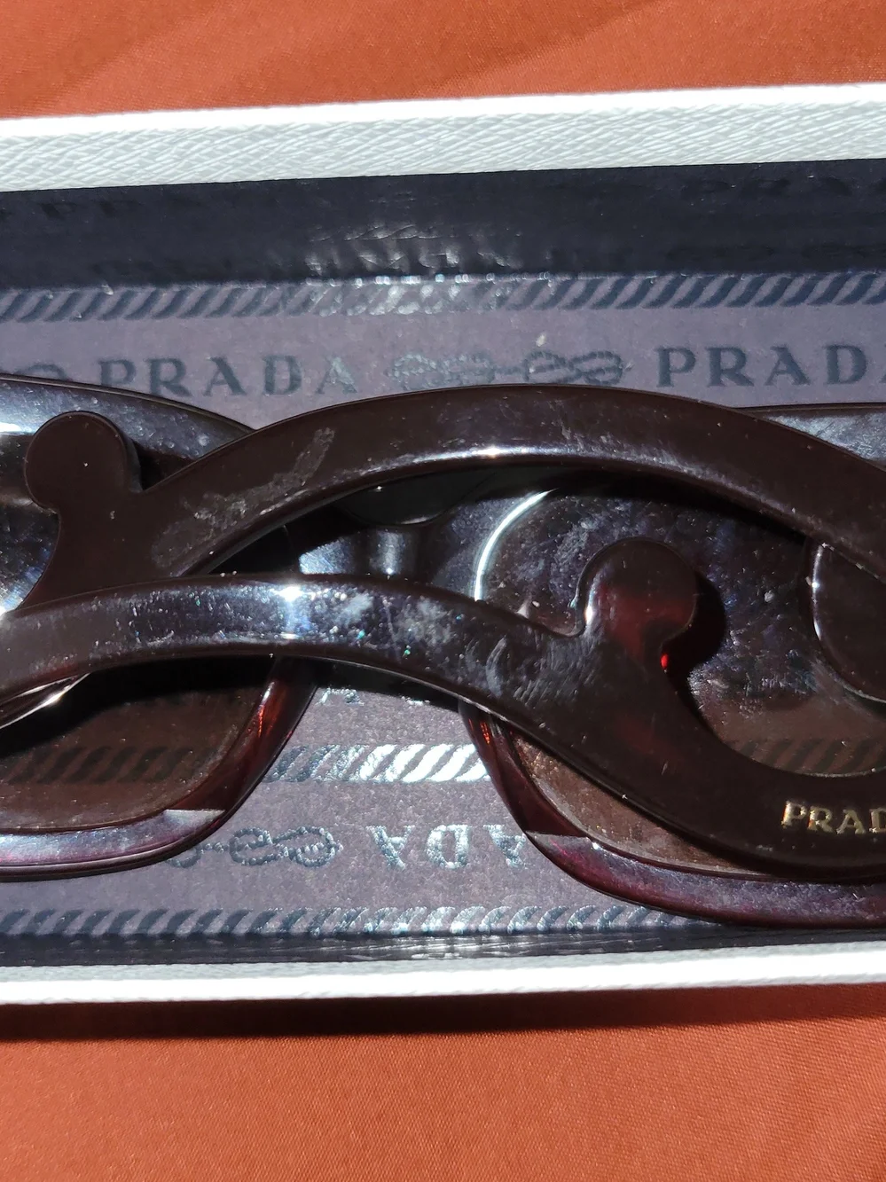 Prada Women’s Dark Brown Oversized Square Sunglasses